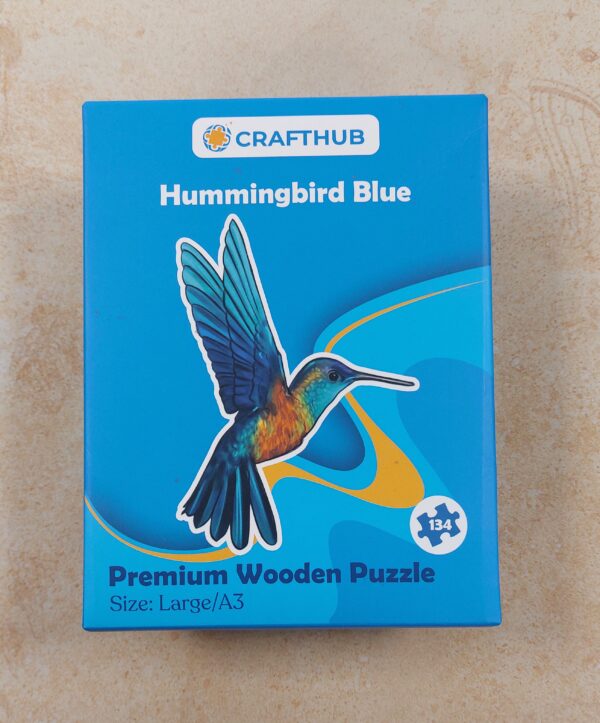 Puzzle Hummingbird Blue – Image 2