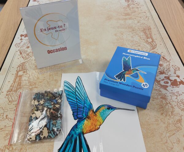 Puzzle Hummingbird Blue – Image 4
