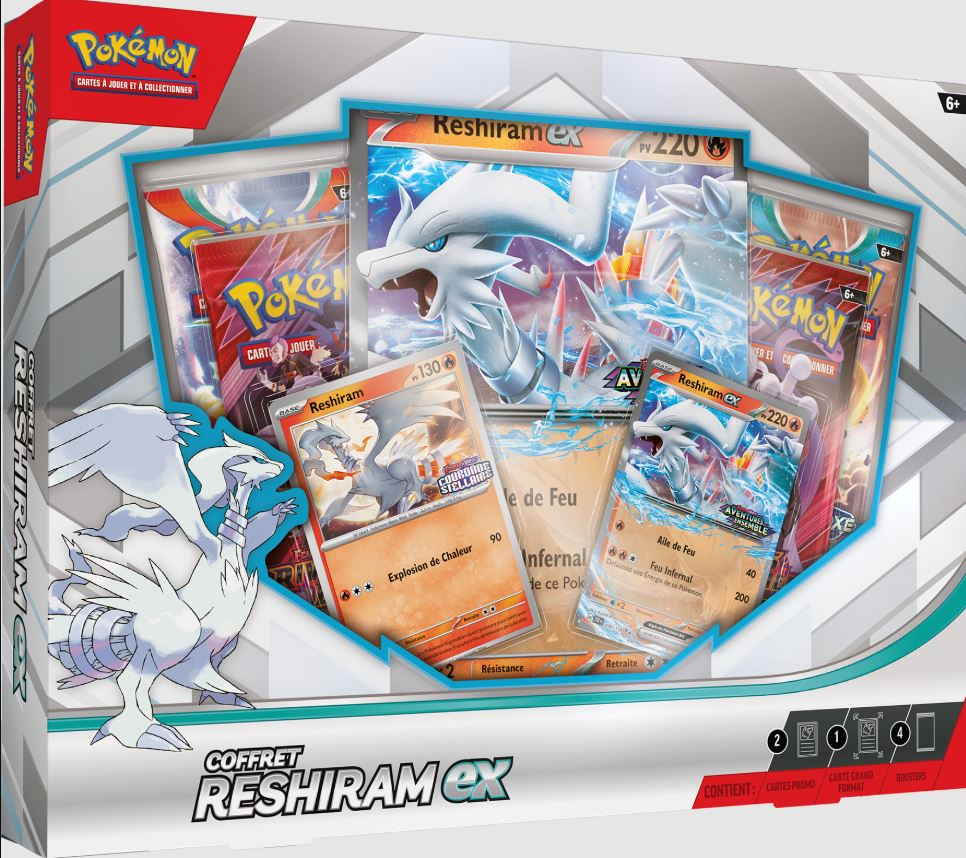 Pokemon - Coffret Reshiram ex - Exclu 2 (4 Boosters)