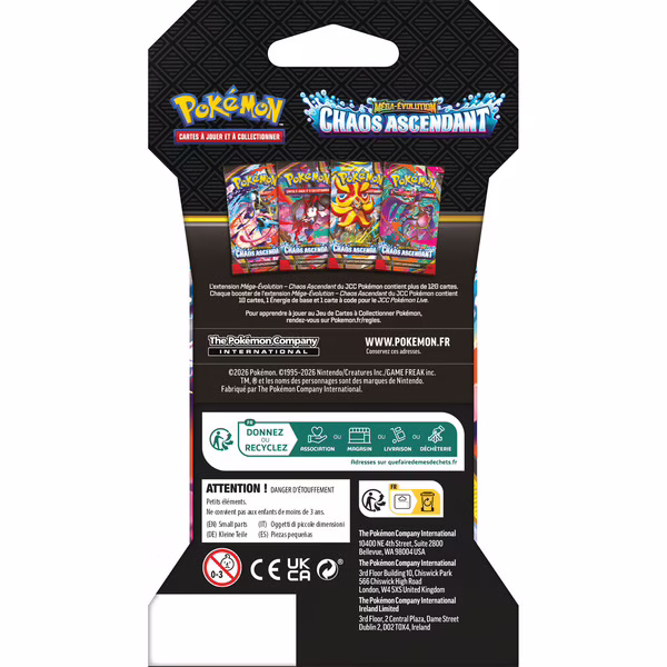 Pokemon - ME 04 - Chaos Ascendant - Blister 1bs 3 Pokemon - ME 04 - Chaos Ascendant - Blister 1bs – Image 3