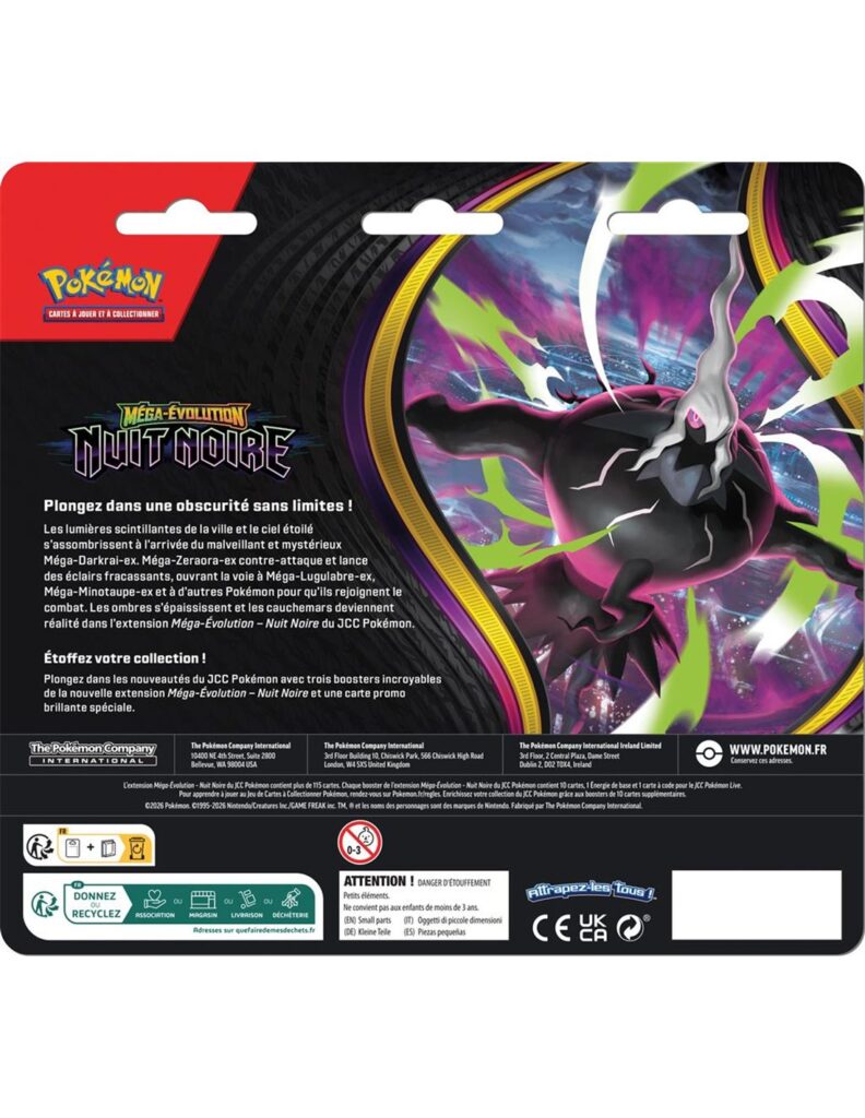Pokémon – ME05 - Nuit Noire – Blister 3 Boosters 2 Pokémon – ME05 - Nuit Noire – Blister 3 Boosters – Image 2